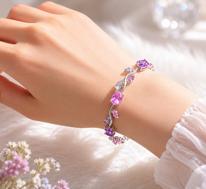 Tulip Dream Floral Crystal Bracelet