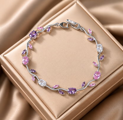 Tulip Dream Floral Crystal Bracelet